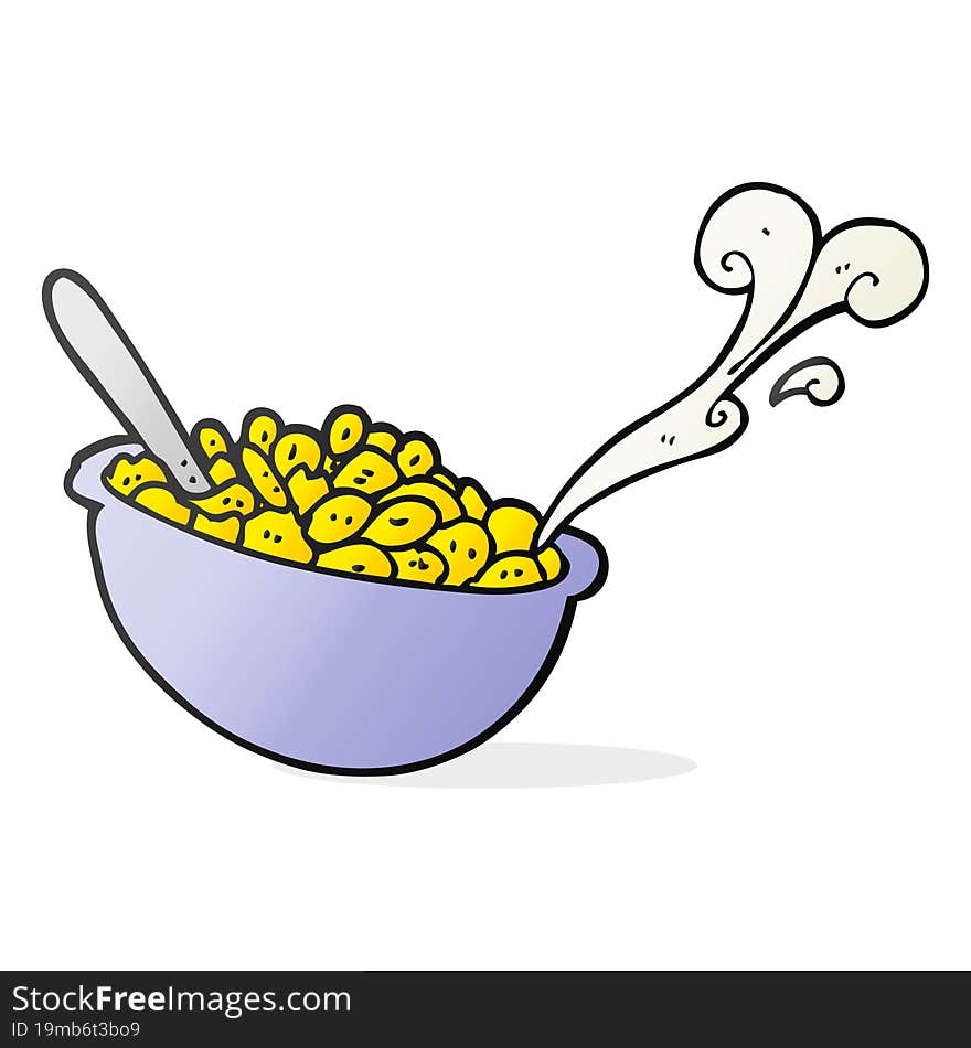 cartoon bowl of cereal