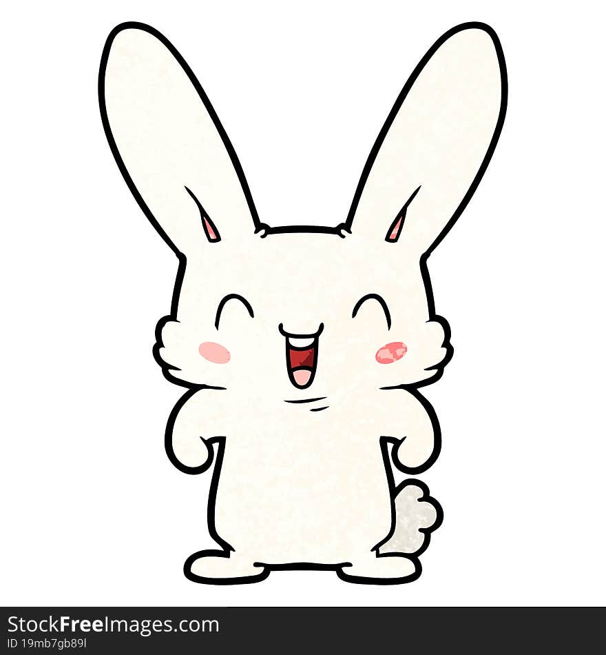 cartoon rabbit laughing. cartoon rabbit laughing