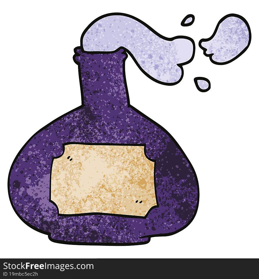 cartoon doodle smoking potion