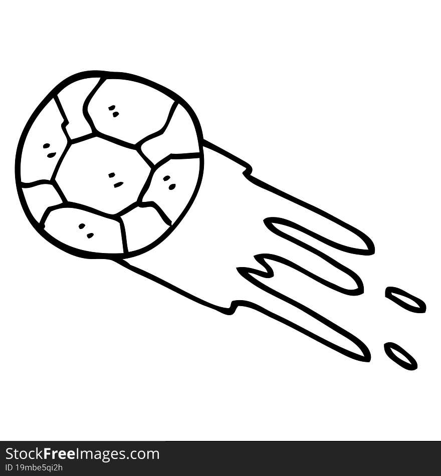 black and white cartoon soccer ball