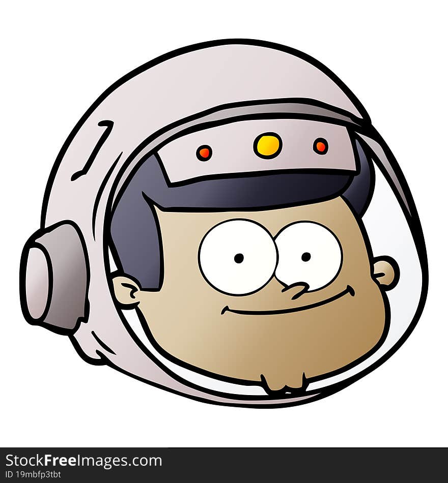 cartoon astronaut face. cartoon astronaut face