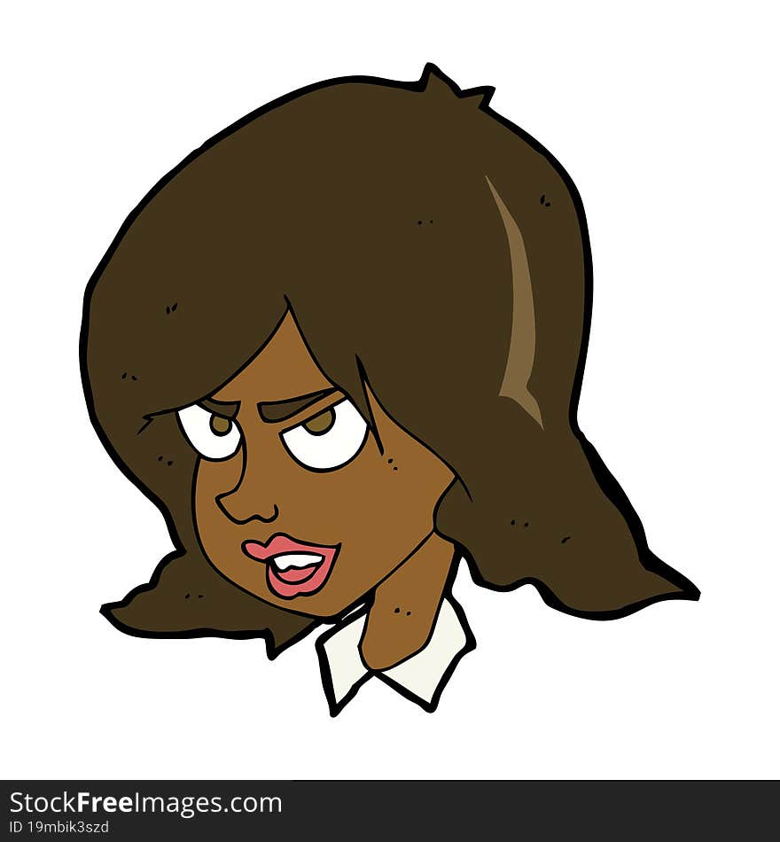 cartoon annoyed woman