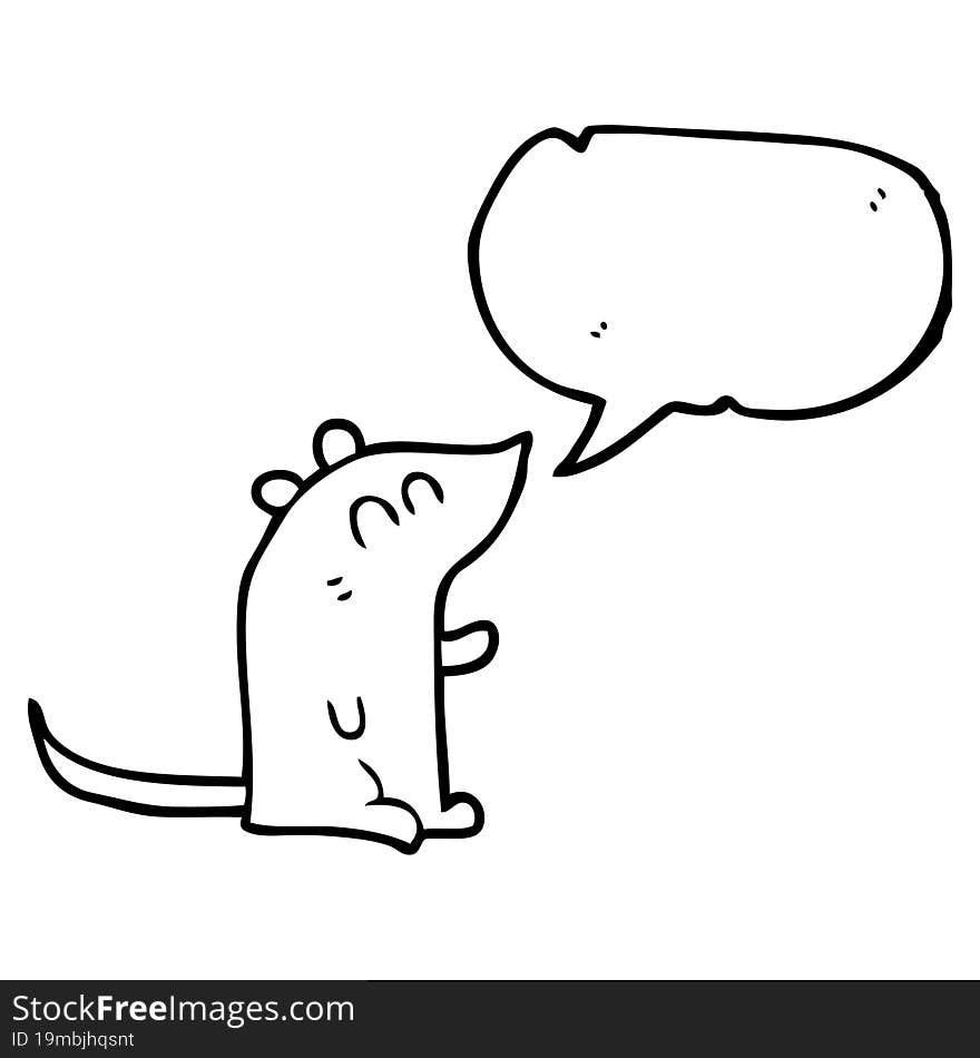 speech bubble cartoon mouse