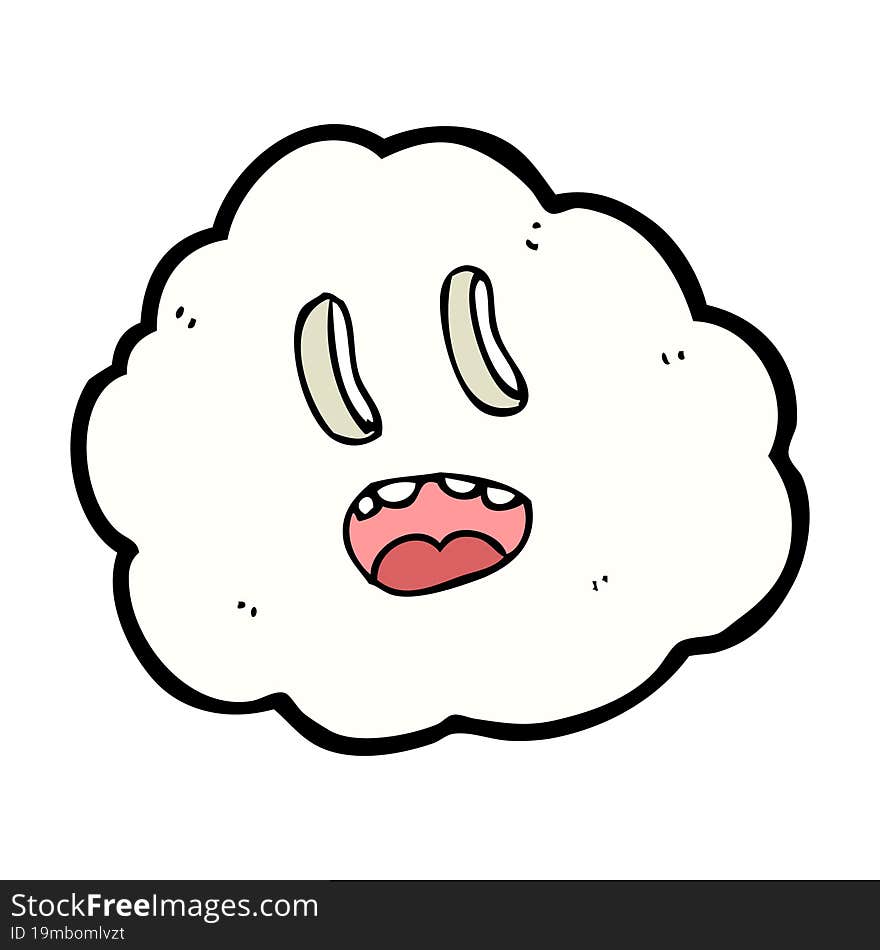 cartoon spooky cloud