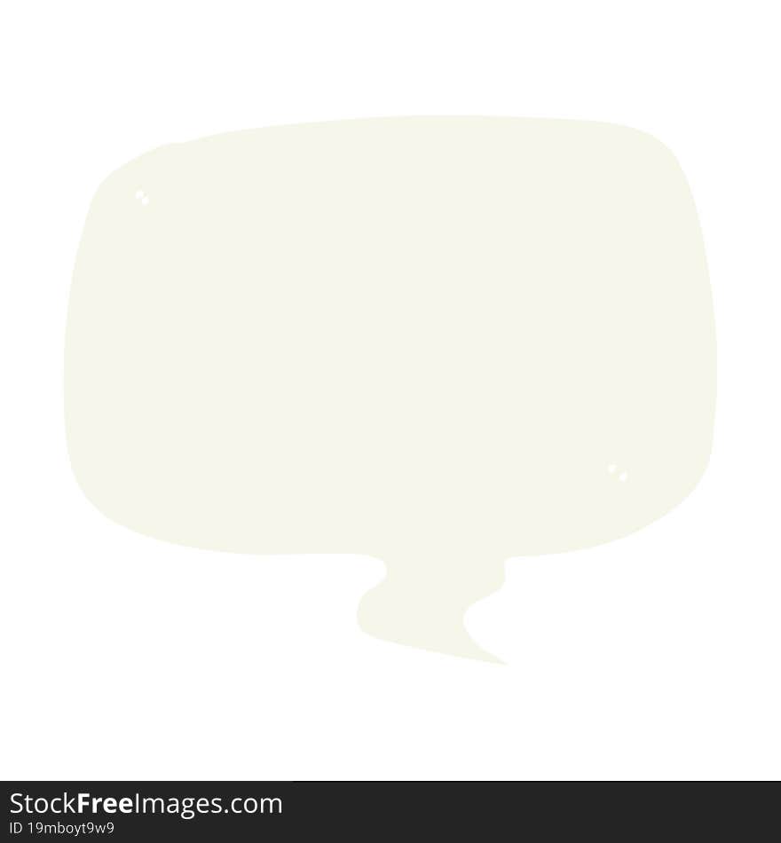 Flat Color Style Cartoon Speech Bubble