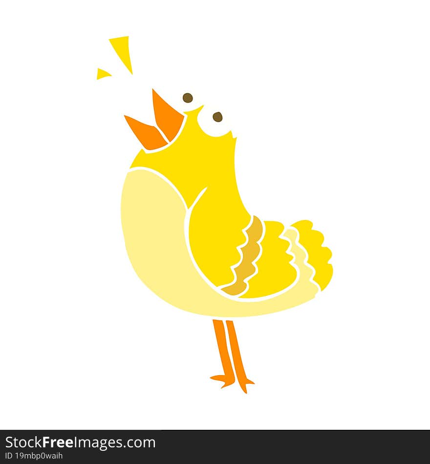 flat color illustration of bird. flat color illustration of bird