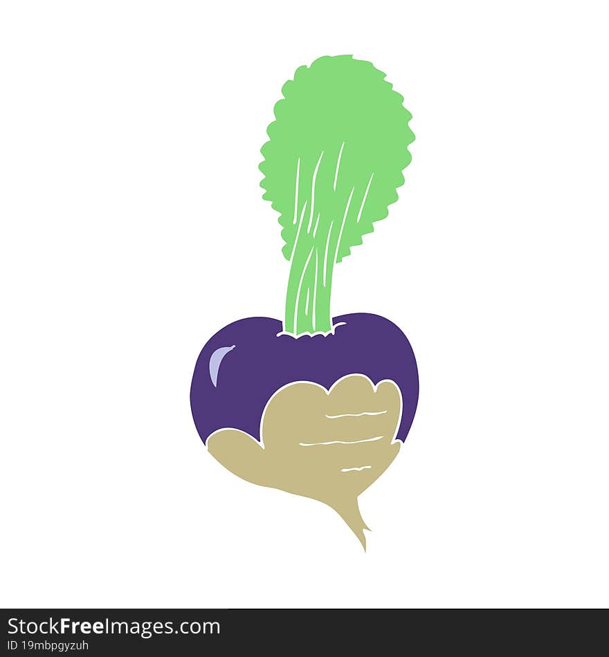 flat color illustration of a cartoon beetroot