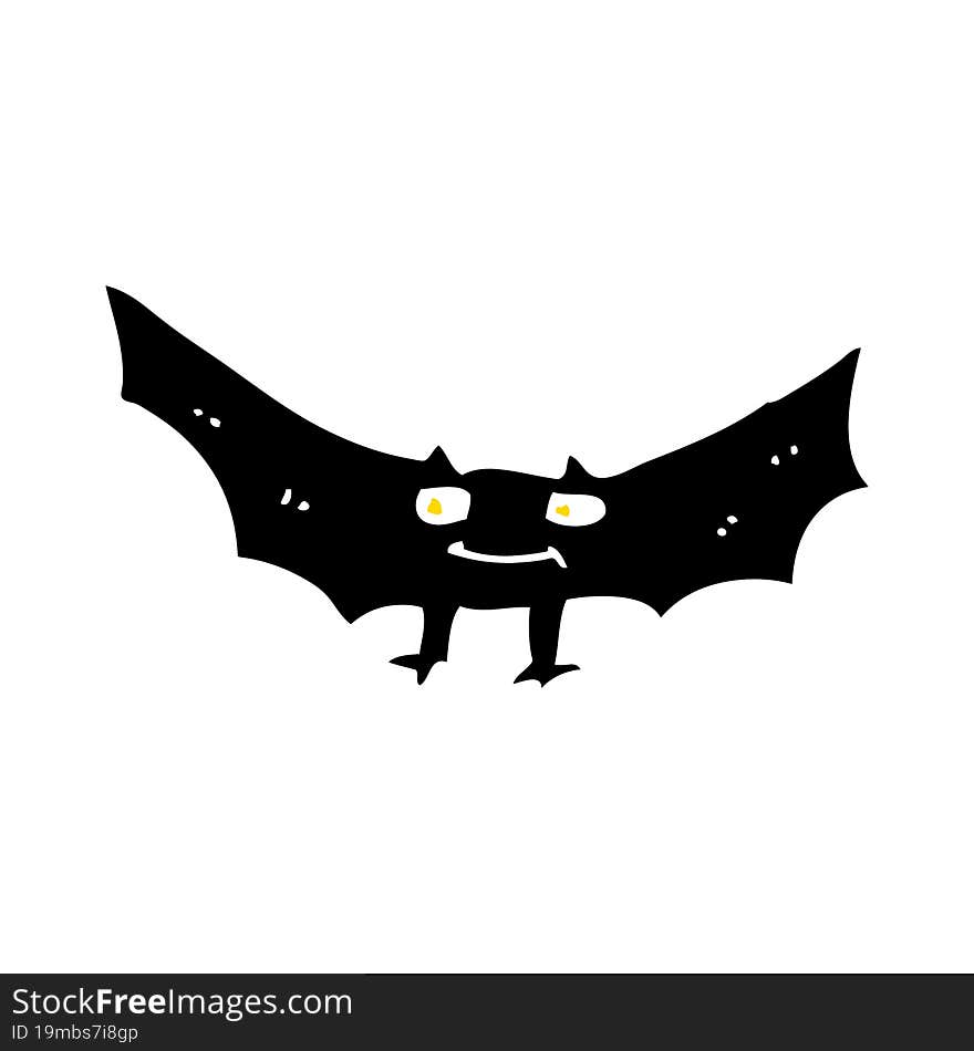 Cartoon Spooky Vampire Bat