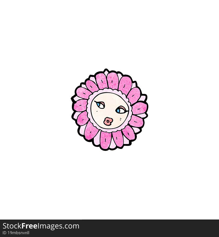 flower cartoon character