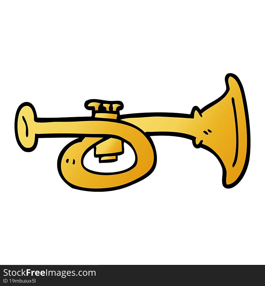 cartoon doodle brass horn