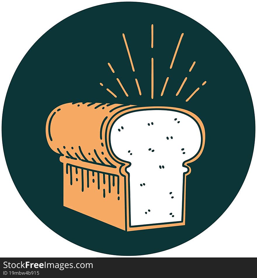 icon of tattoo style loaf of bread