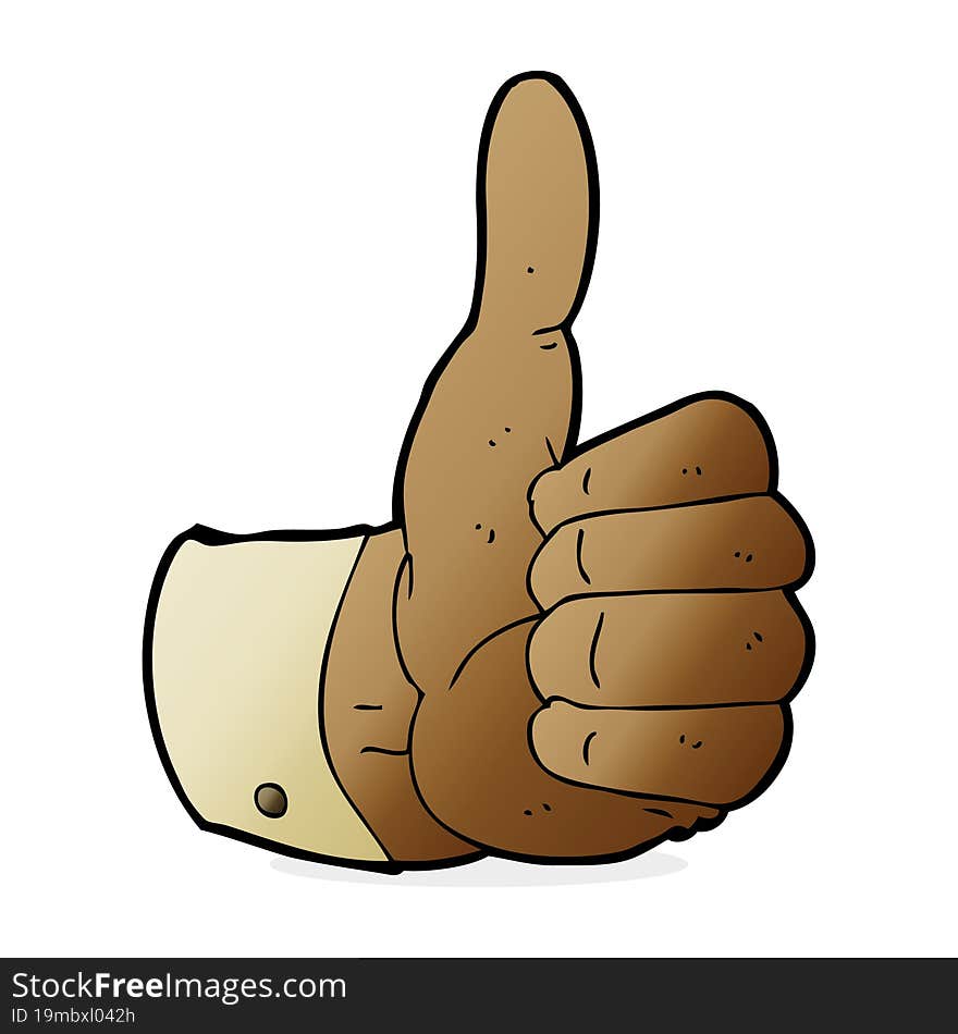 cartoon thumbs up symbol