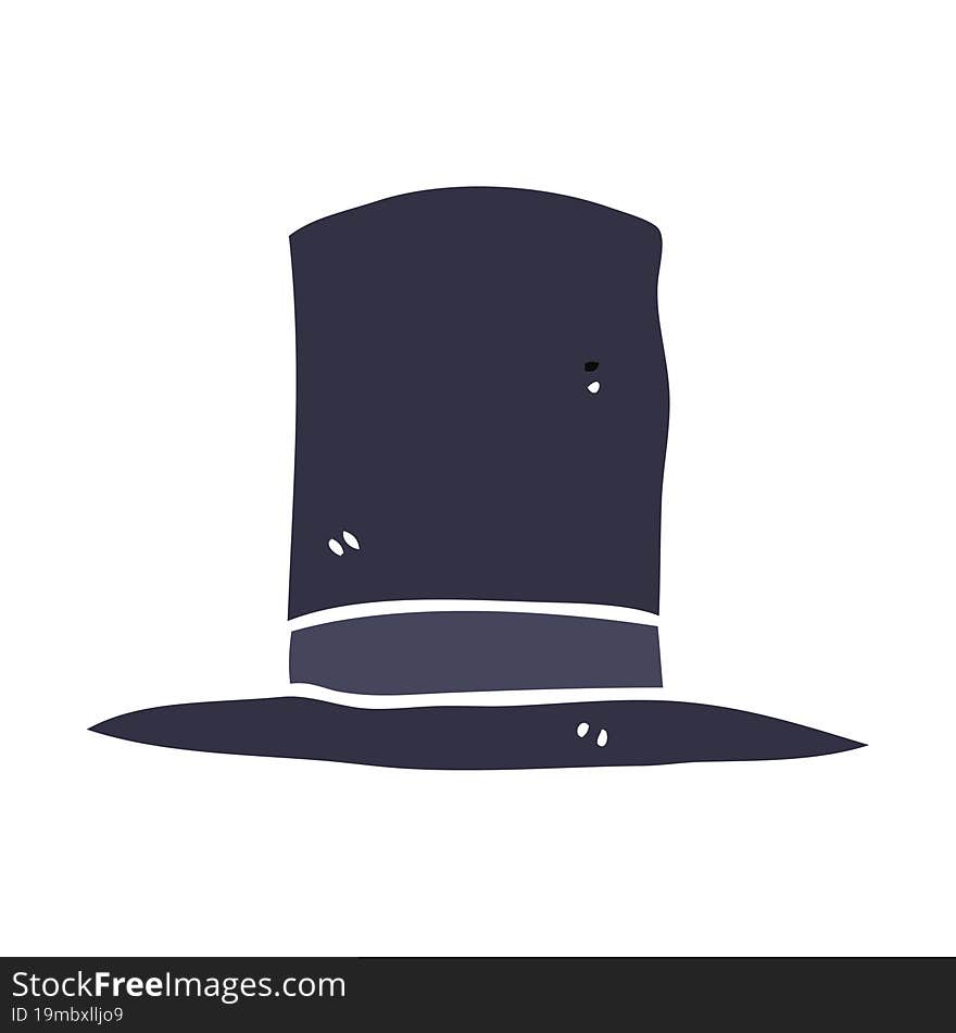 cartoon doodle top hat