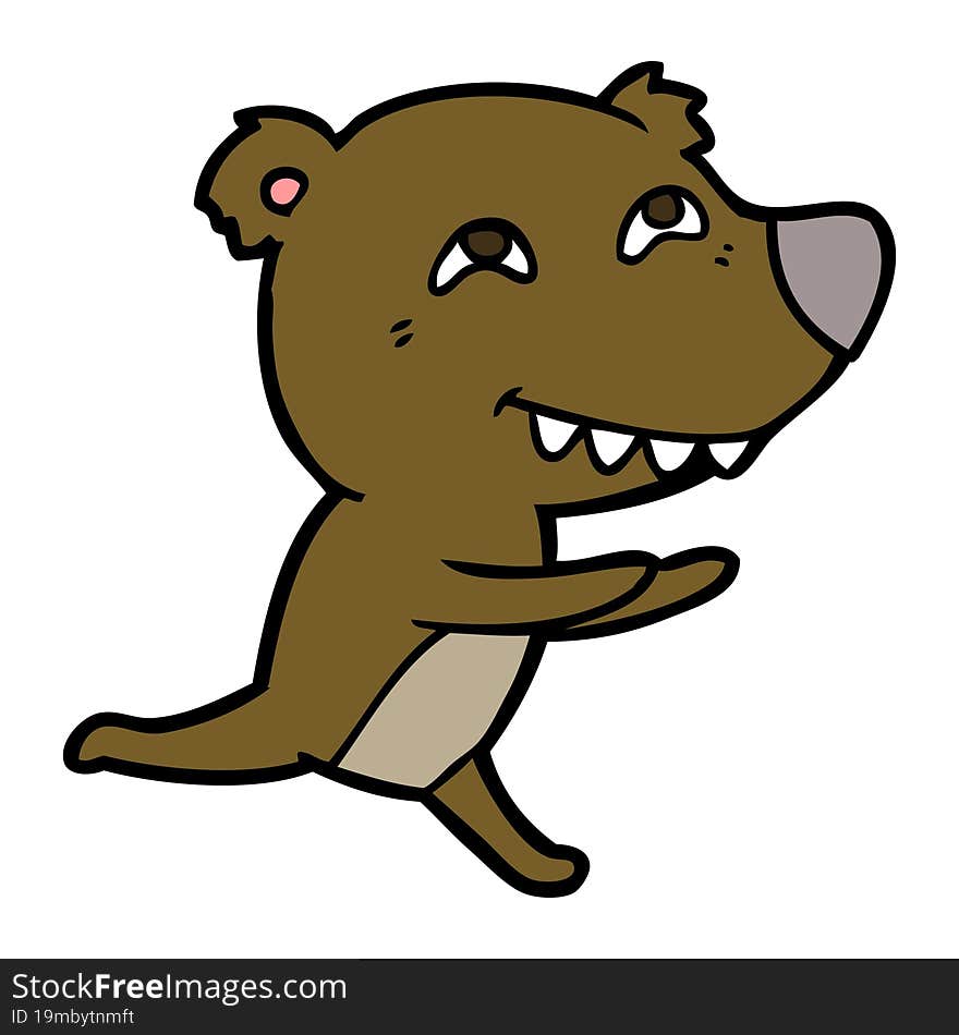 cartoon bear running. cartoon bear running