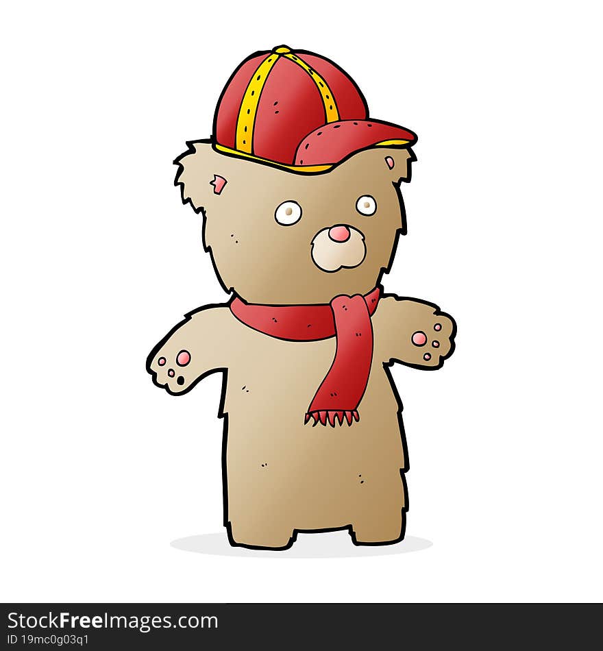 Cartoon Bear In Hat