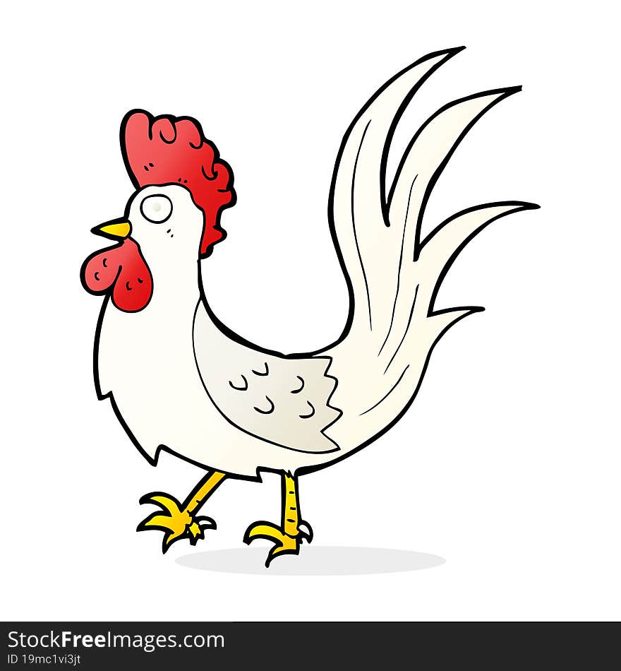 cartoon cockerel