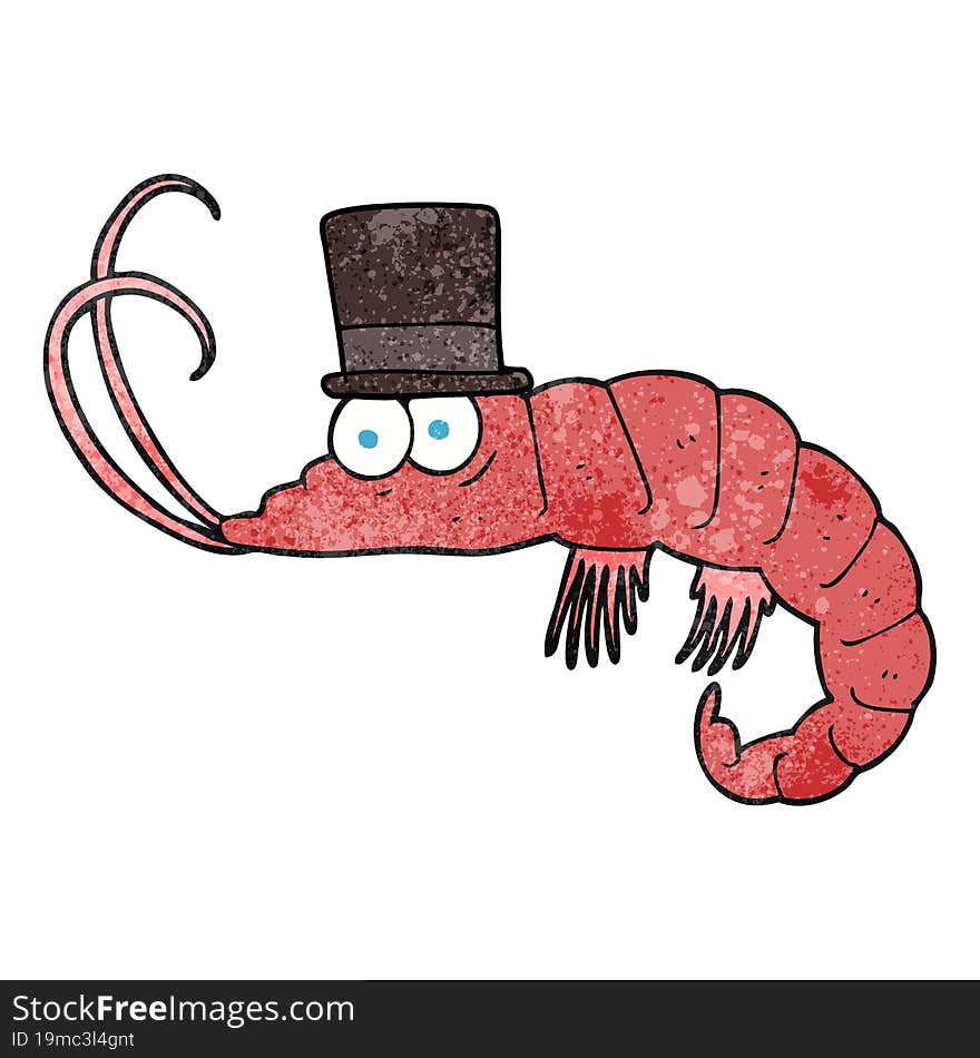 textured cartoon shrimp