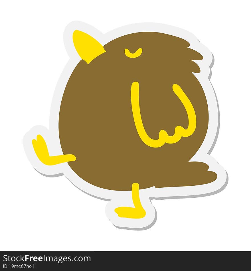 bird walking sticker