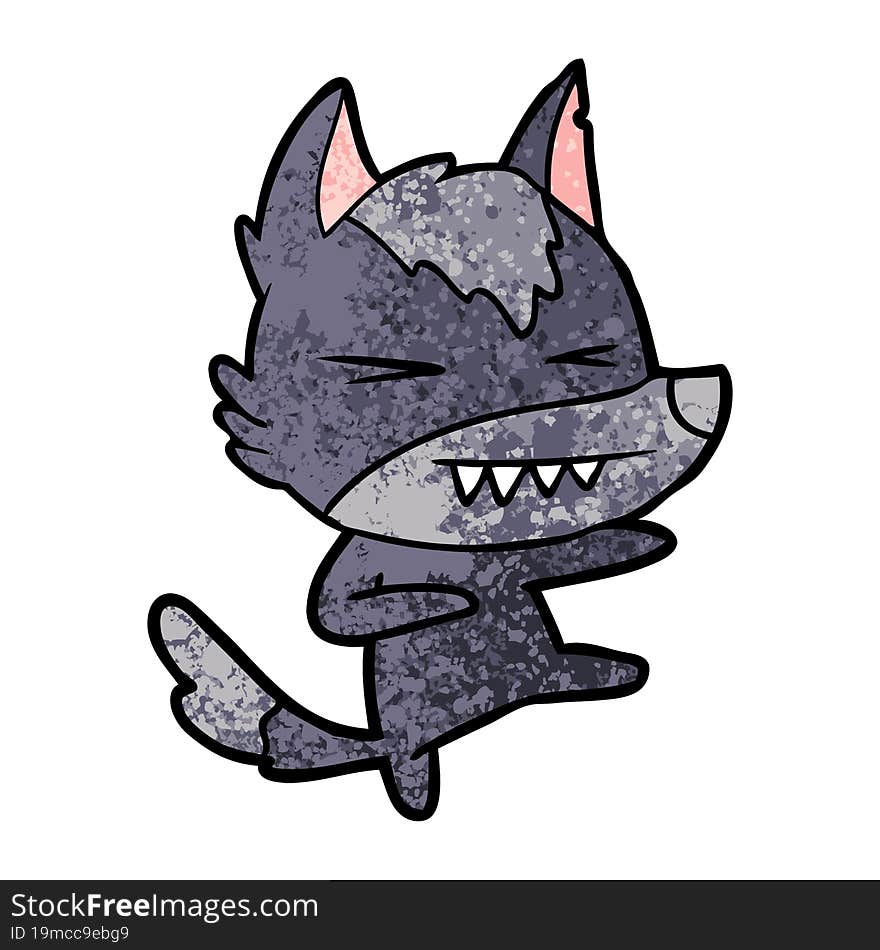 angry wolf cartoon. angry wolf cartoon