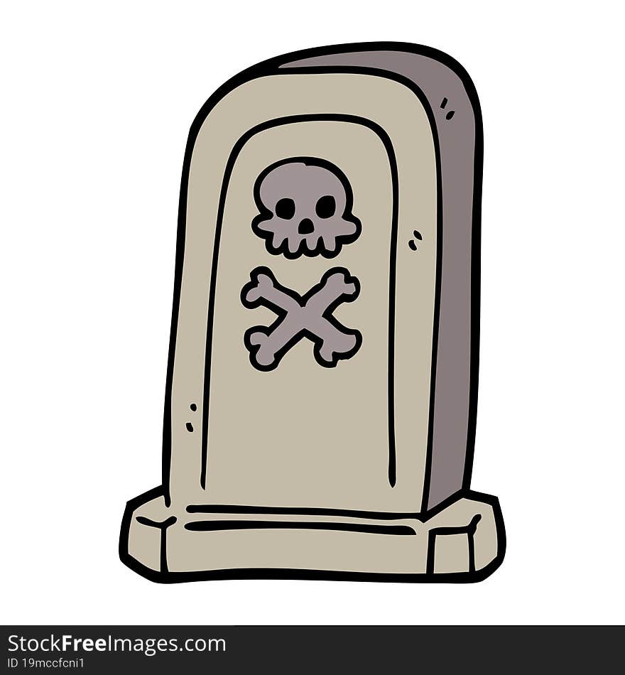 cartoon doodle spooky victorian grave