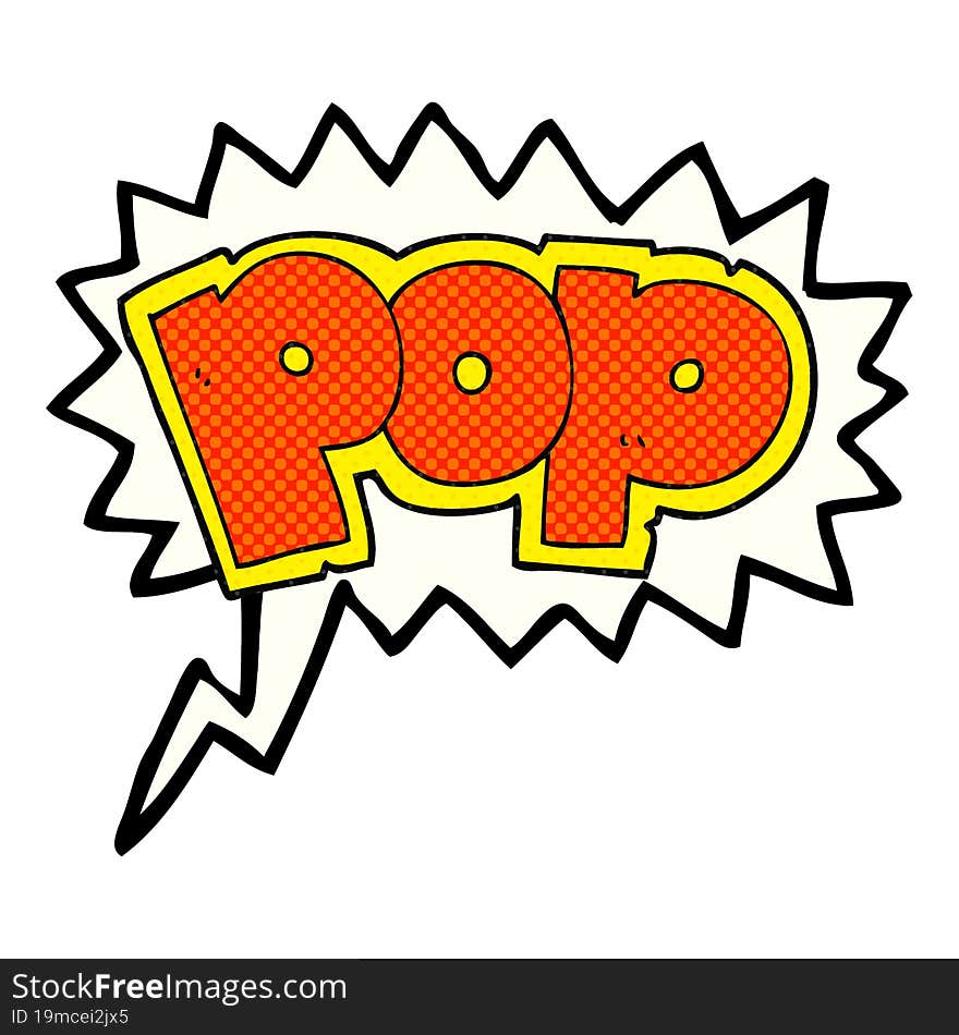 comic book speech bubble cartoon POP symbol