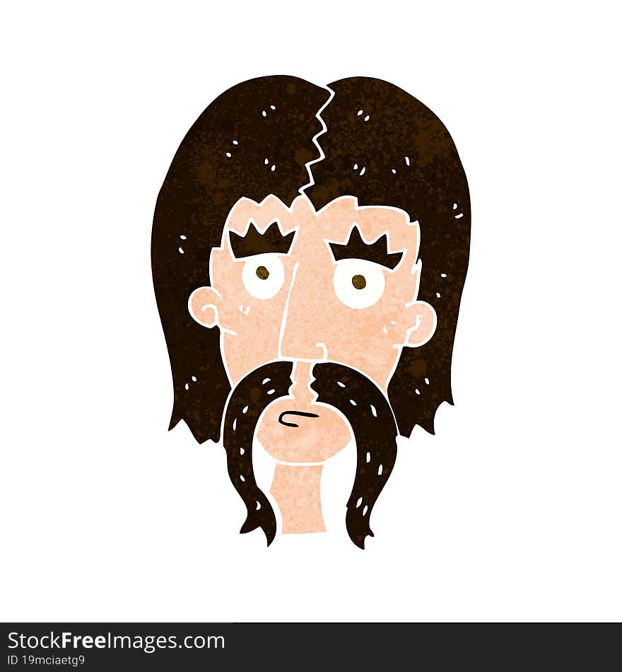 cartoon man with long mustache