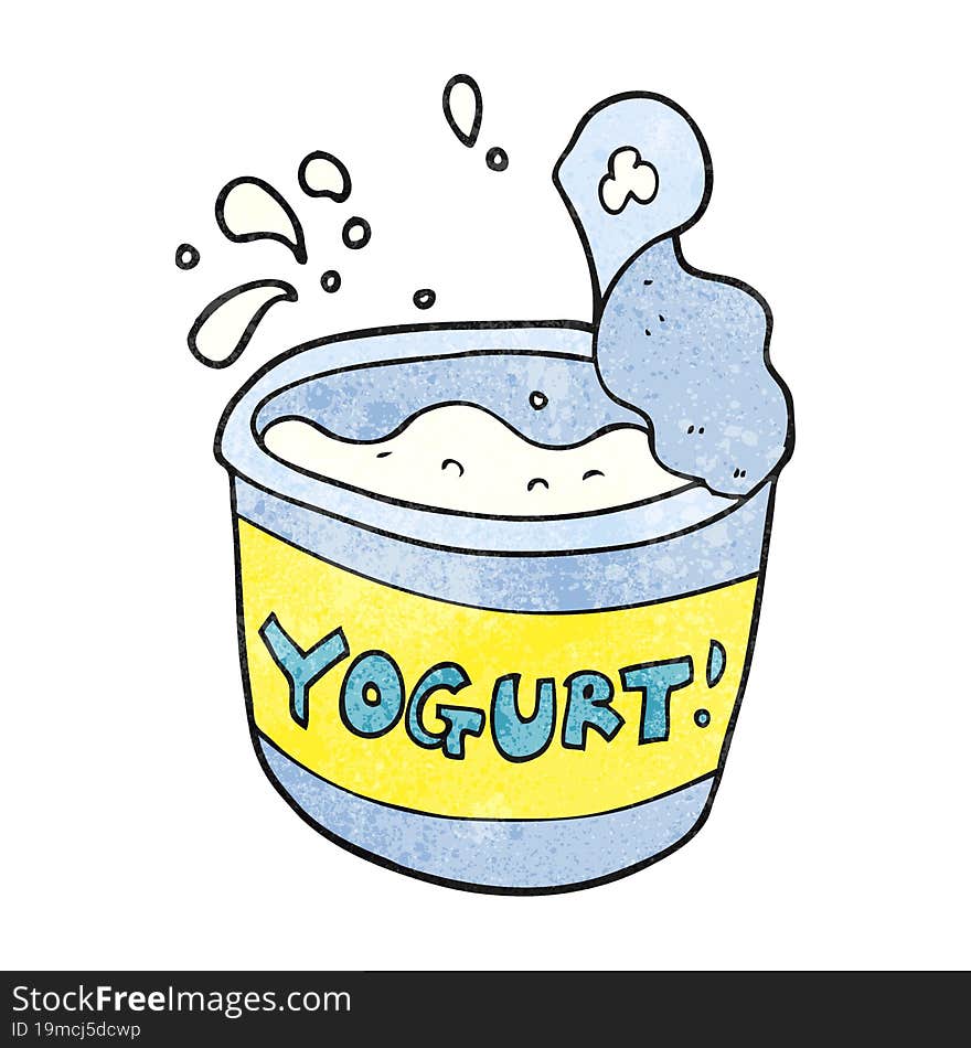 textured cartoon yogurt