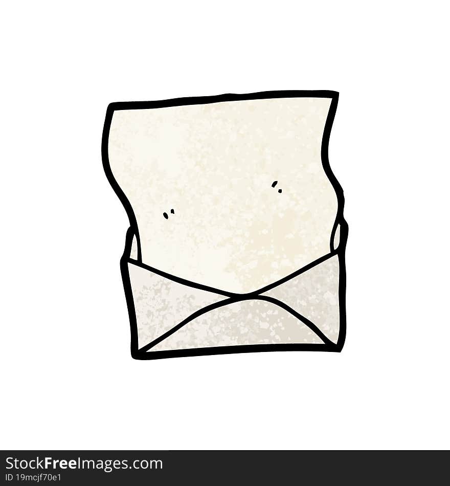 cartoon letter and envelope. cartoon letter and envelope