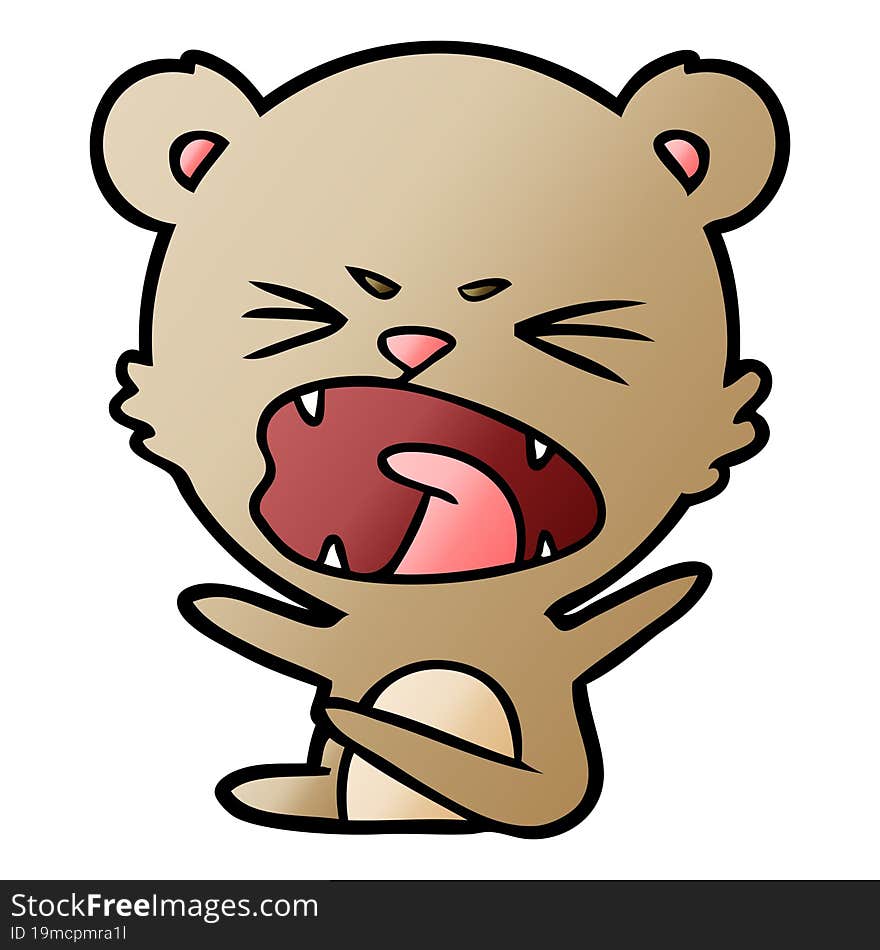 angry cartoon bear. angry cartoon bear