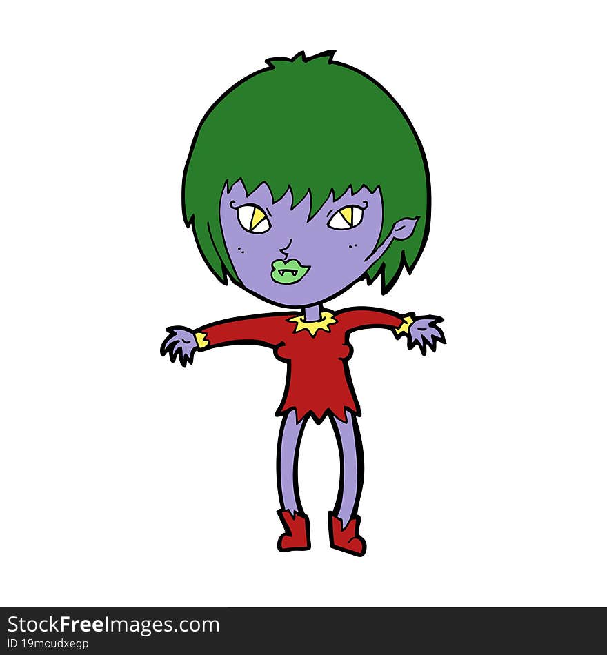 cartoon vampire girl