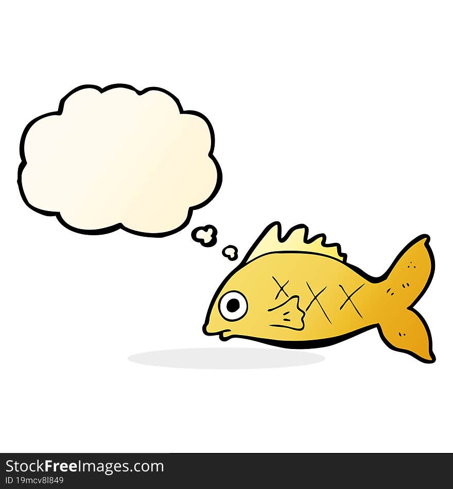 Cartoon Fish With Thought Bubble