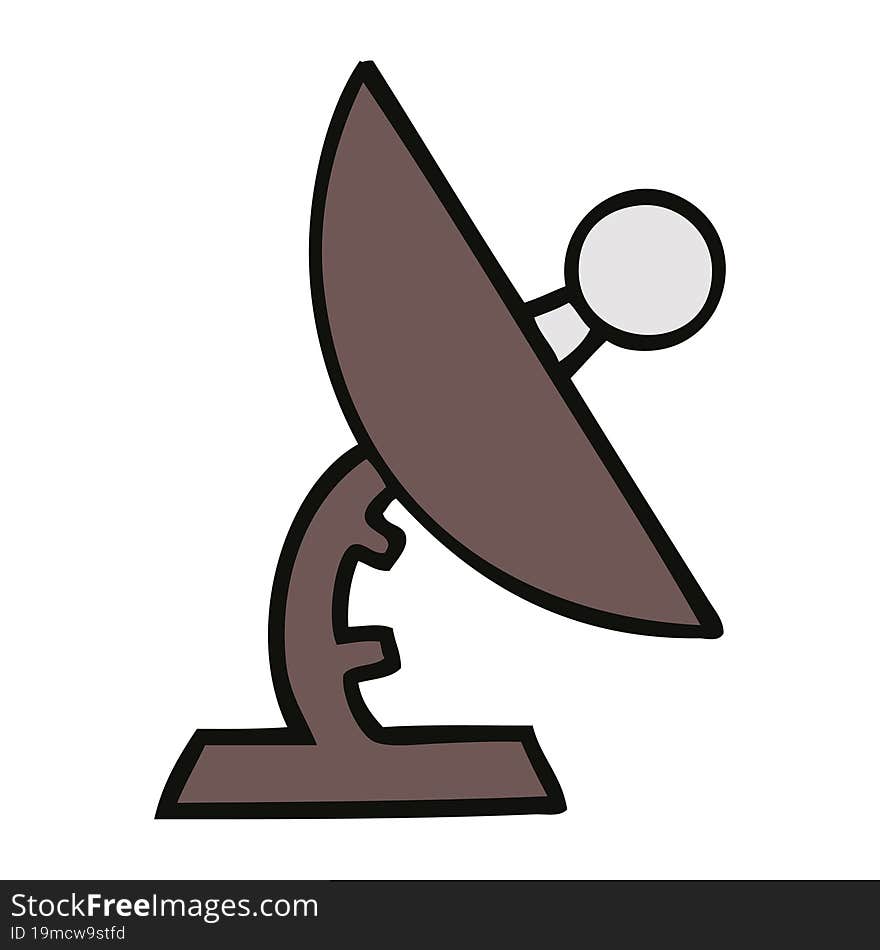 Cute Cartoon Satellite Dish