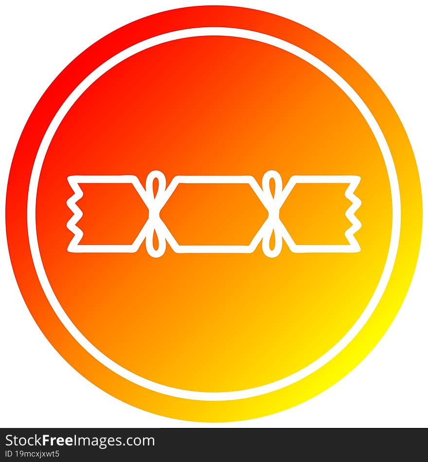 christmas cracker circular in hot gradient spectrum