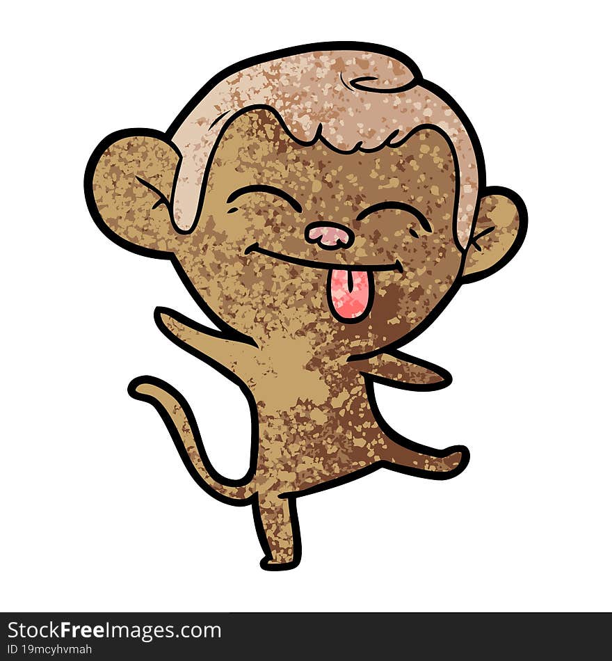 funny cartoon monkey dancing. funny cartoon monkey dancing