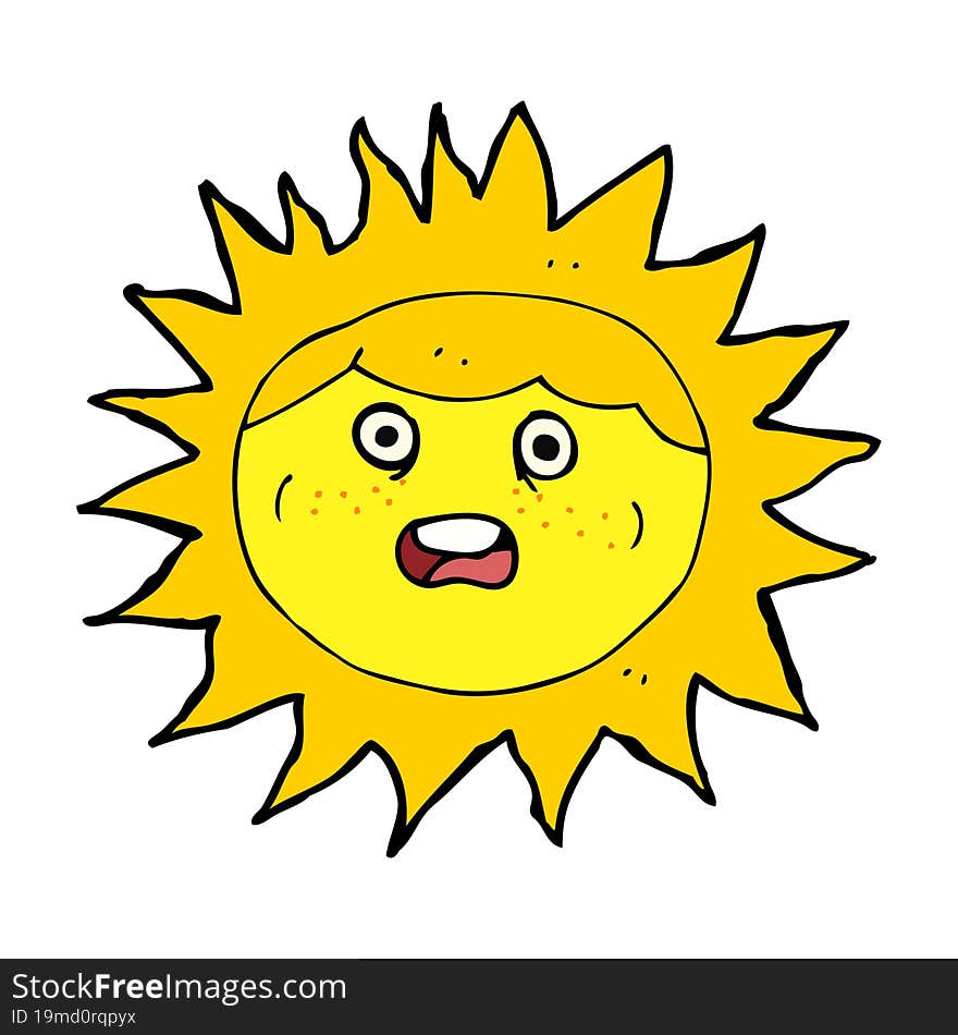 sun cartoon character