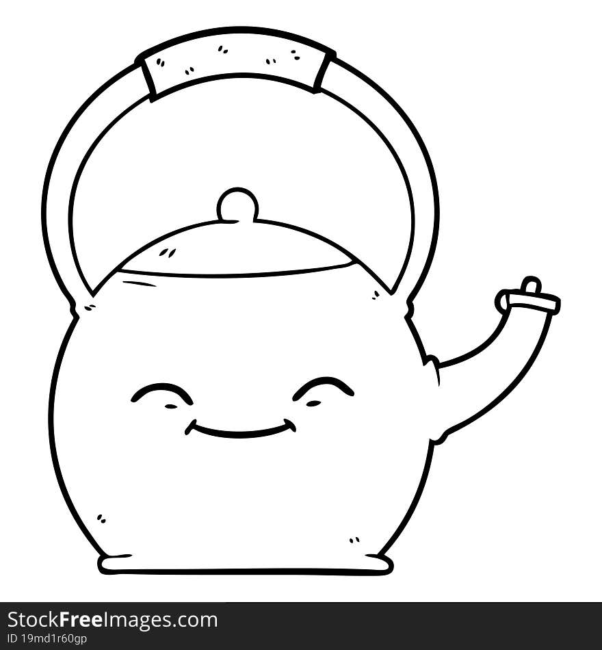 cartoon kettle. cartoon kettle