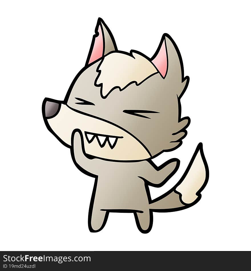 angry wolf cartoon. angry wolf cartoon