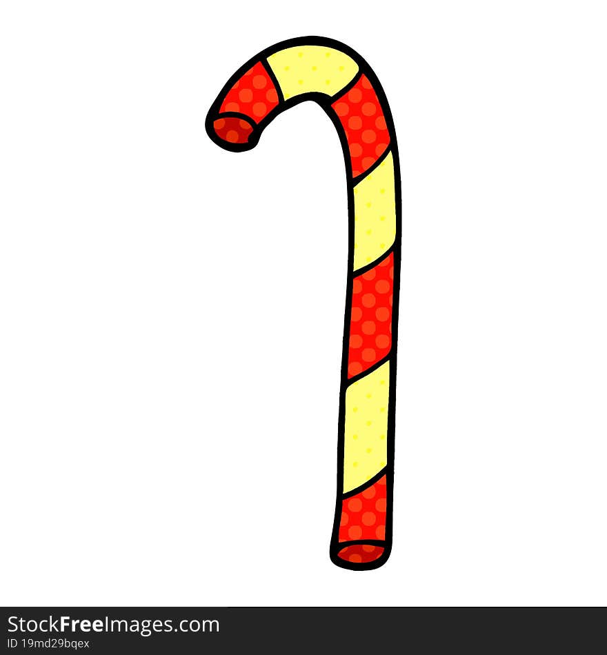 Cartoon Doodle Candy Cane