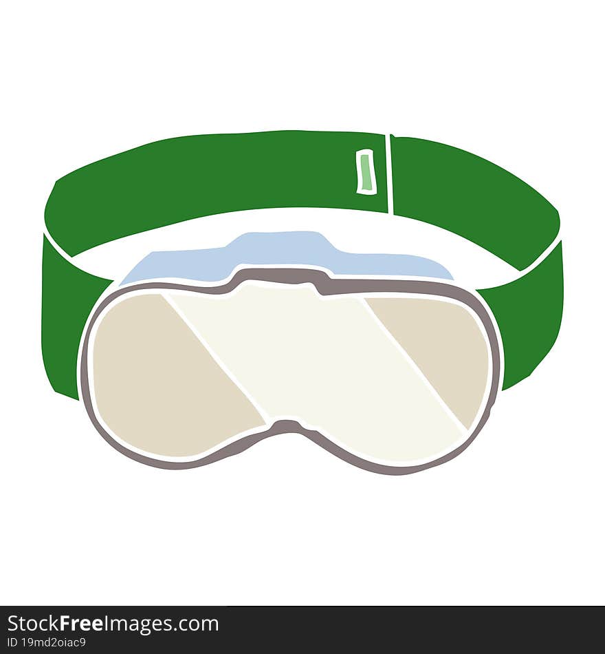 flat color style cartoon goggles