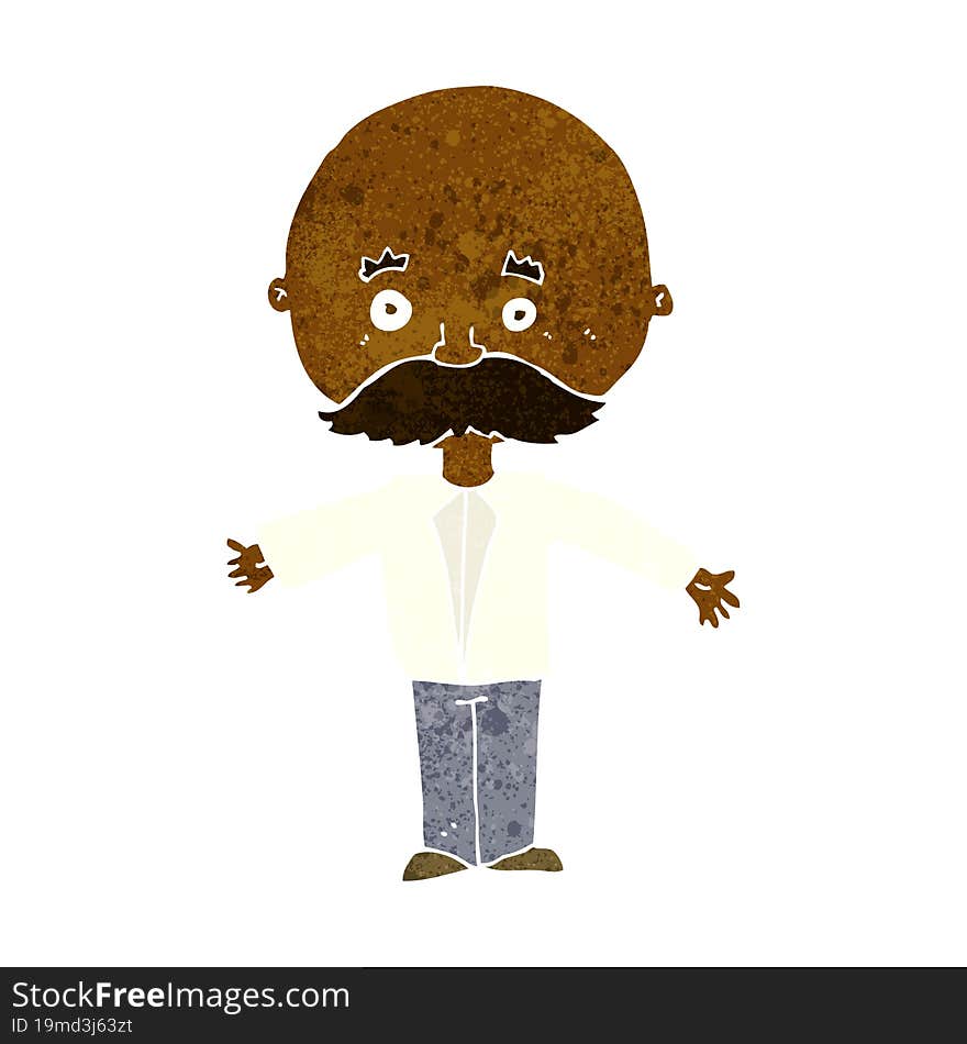 cartoon man with mustache