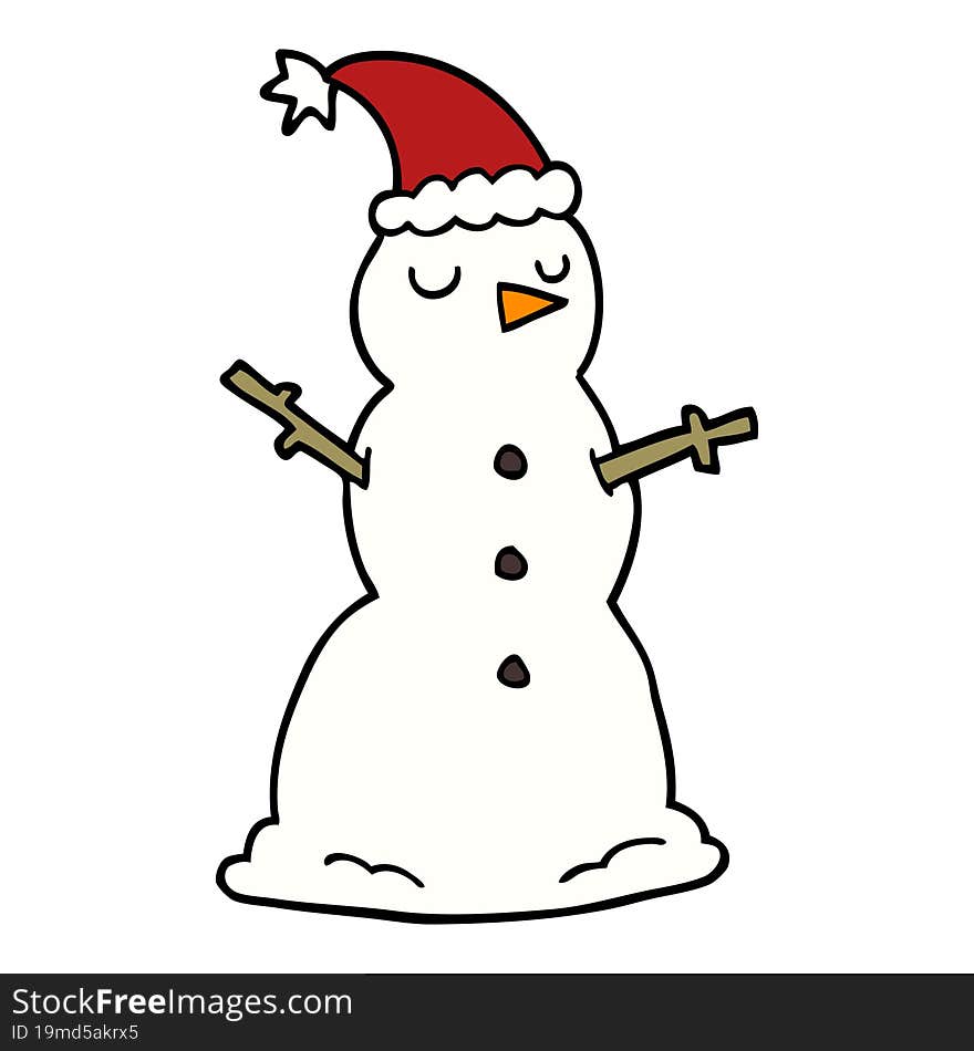 cartoon snowman