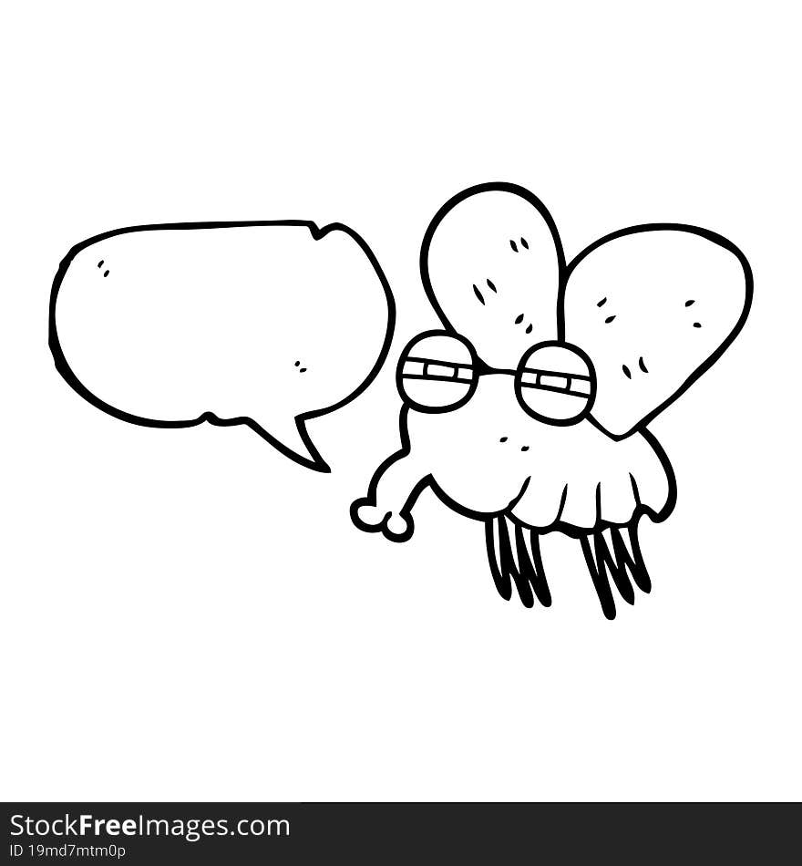 Speech Bubble Cartoon Fly