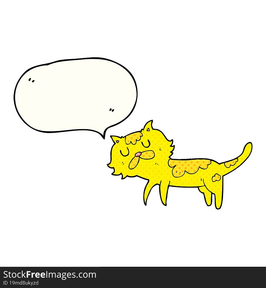 comic book speech bubble cartoon cat