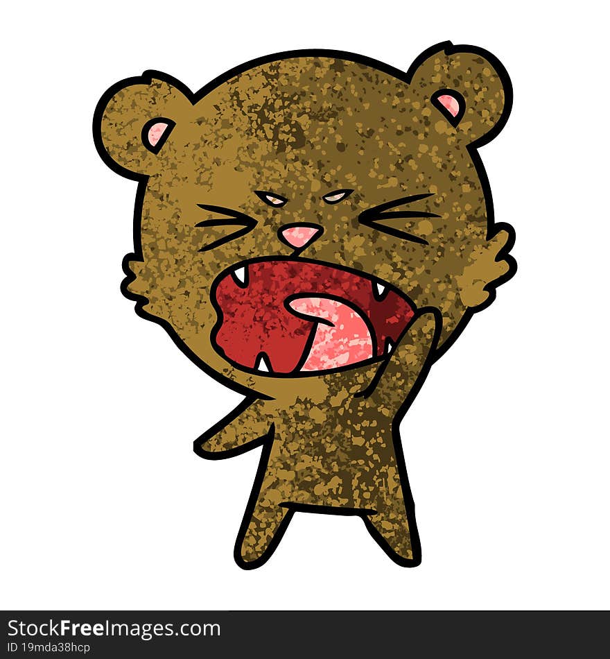 angry cartoon bear. angry cartoon bear