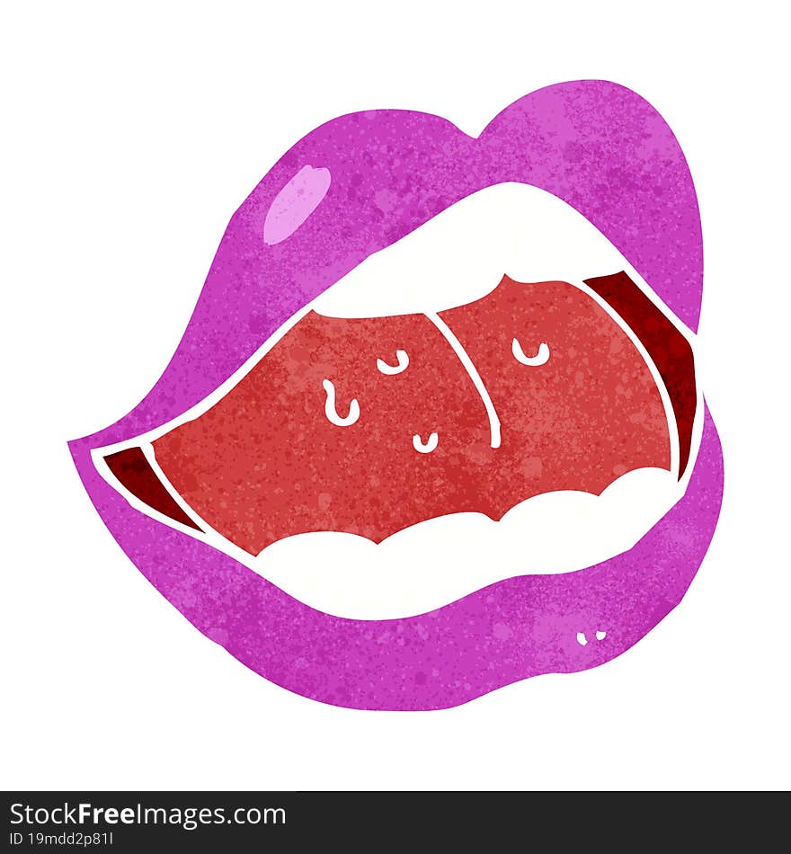 cartoon pink mouth