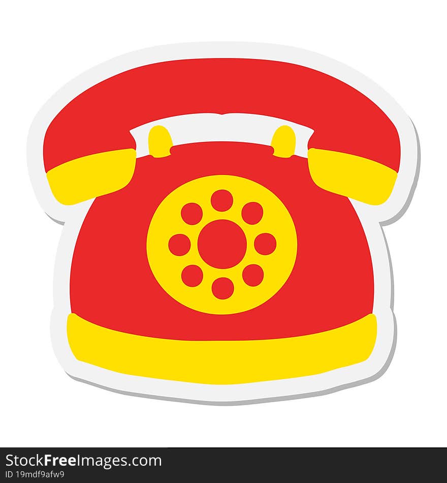 old style telephone sticker