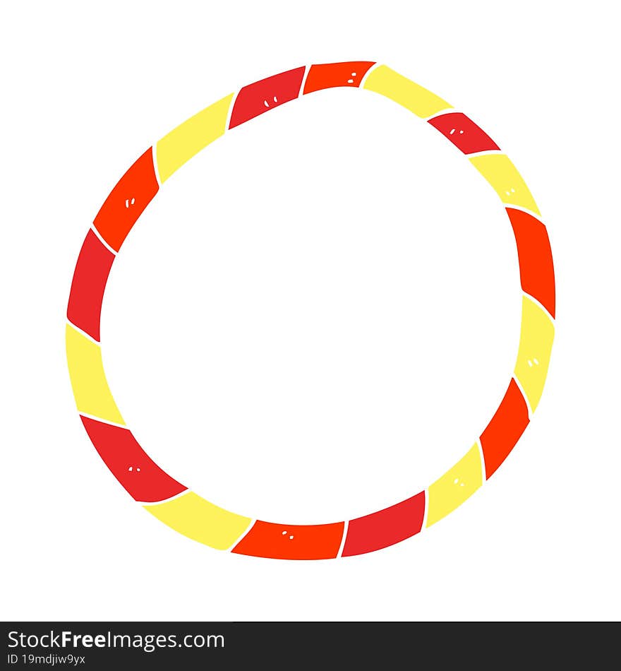 flat color illustration of a cartoon hula hoop