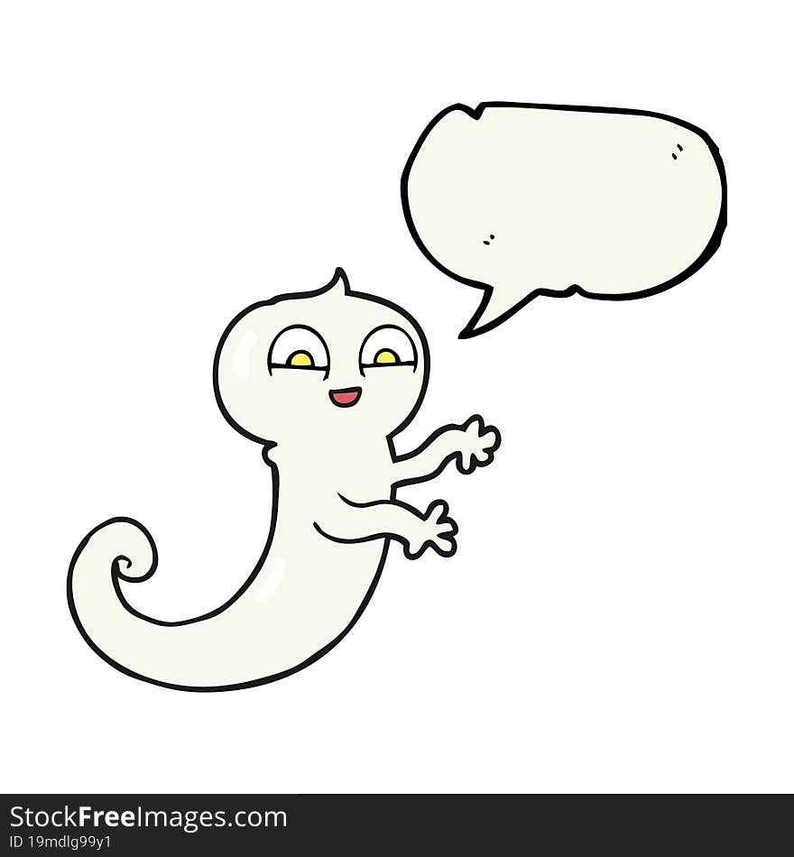 speech bubble cartoon ghost