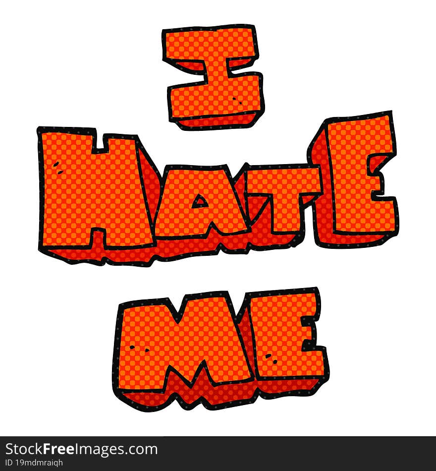 I hate me cartoon symbol