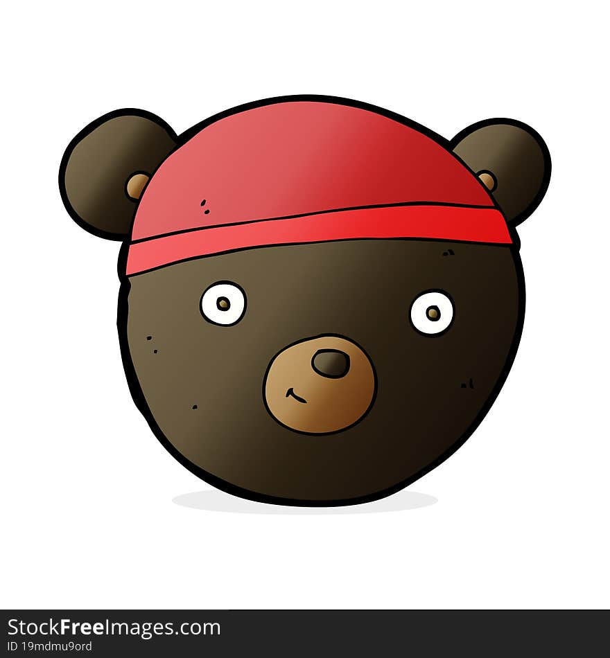 cartoon black bear face